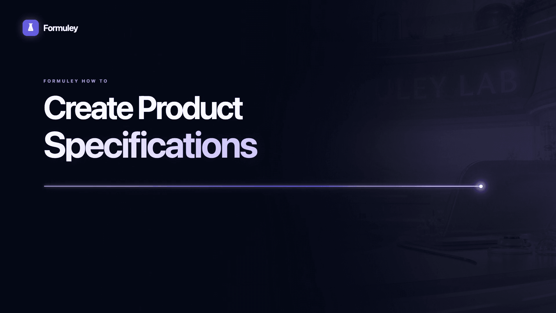 Formuley product specification video title screen