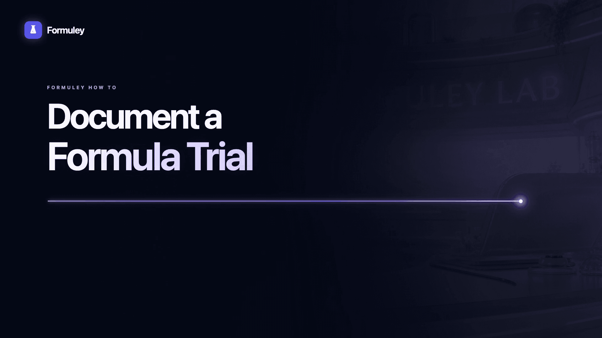 Formuley formula trial documentation video title screen